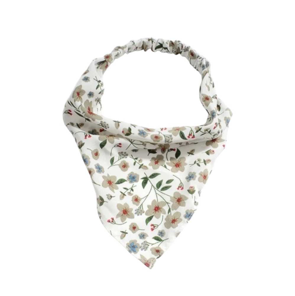 Floral Headscarf (white)